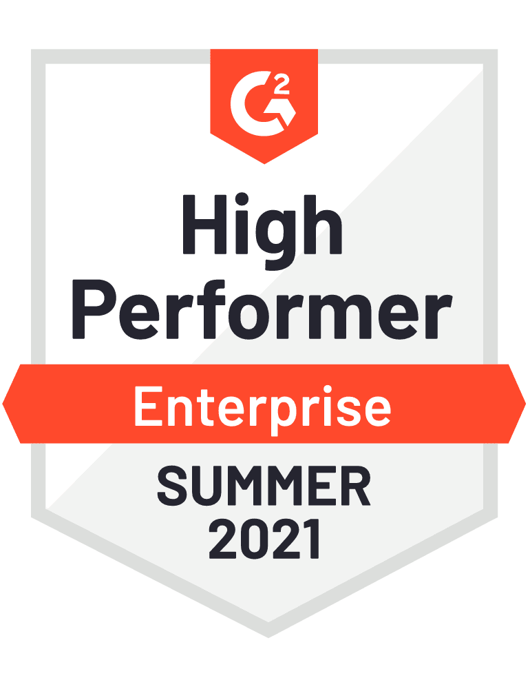 Enterprise High Performer G2 Badge
