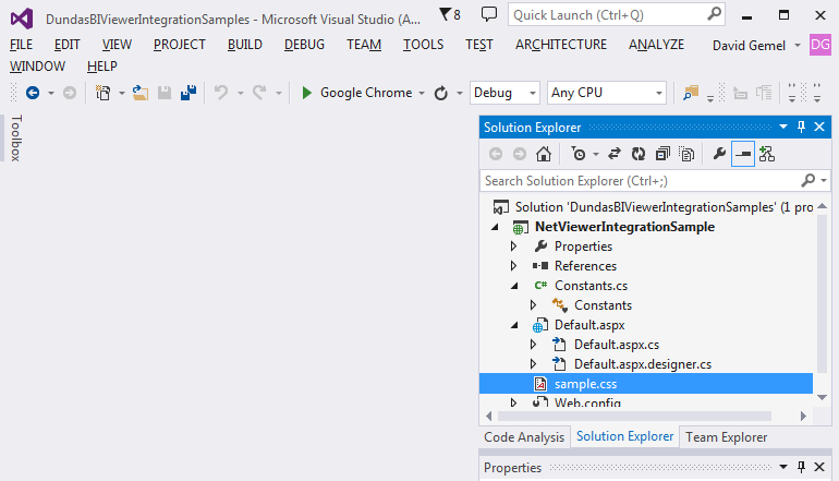 Viewer integration sample solution