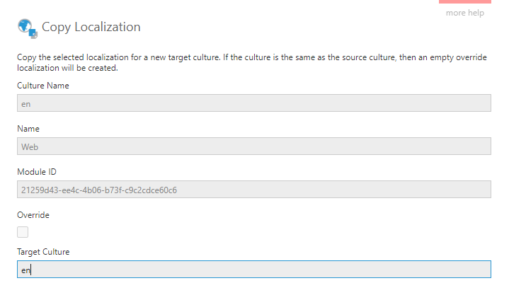 Create a copy for the same culture