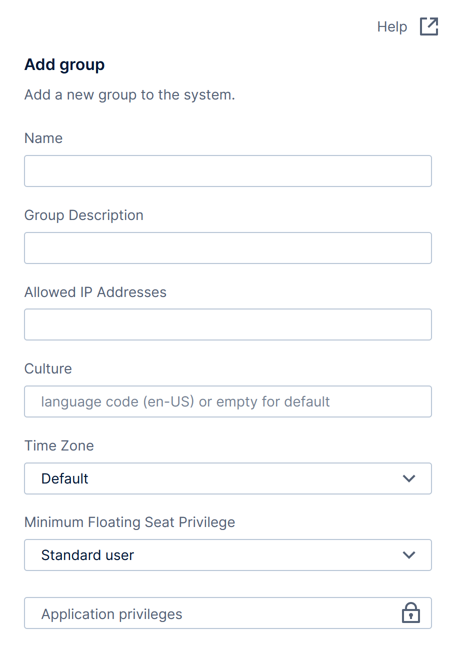 Add Group dialog