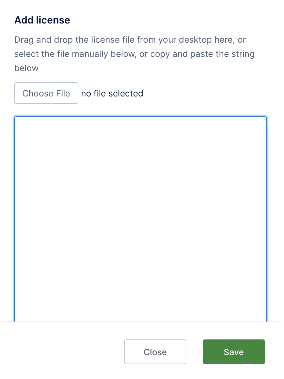 Copy and paste the license text