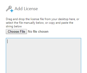 Copy and paste the license string