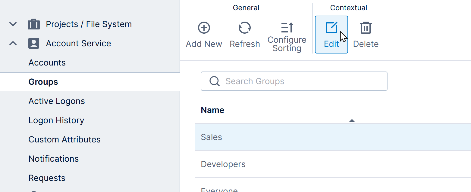 Edit a group
