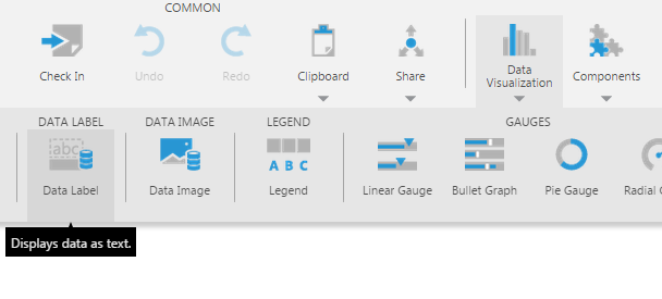 Add a data label from the toolbar