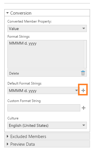 Conversion settings