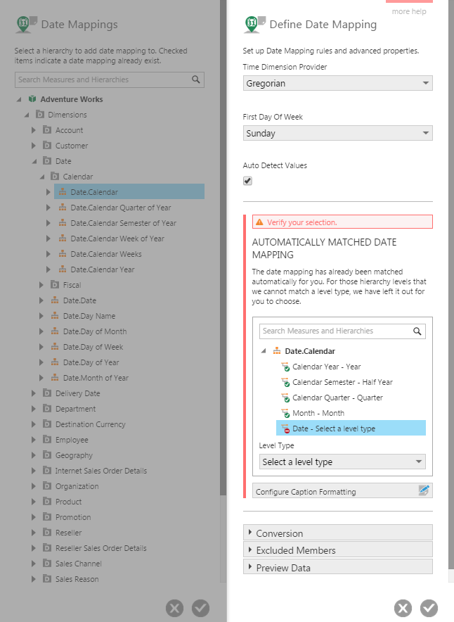 Define Date Mapping