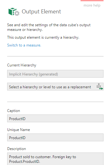 Switch between a measure and a hierarchy