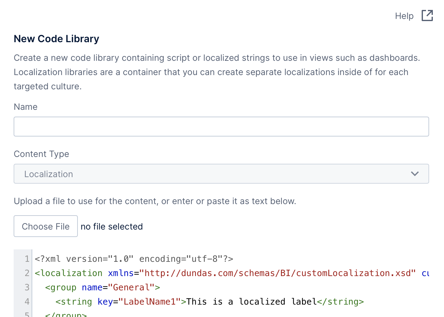 Adding a localization to a localization library