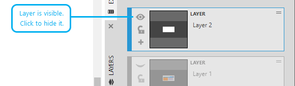 Click the eye icon to show or hide a layer