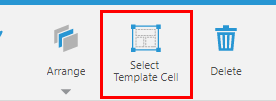 Select template cell toolbar icon