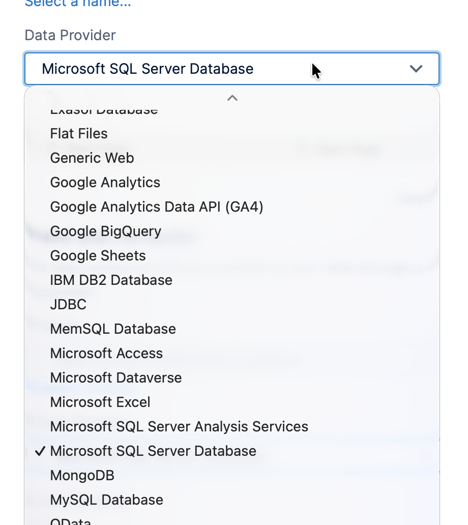 Data provider options as of 26.3
