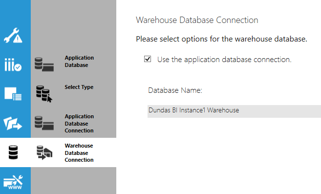Warehouse Database Connection