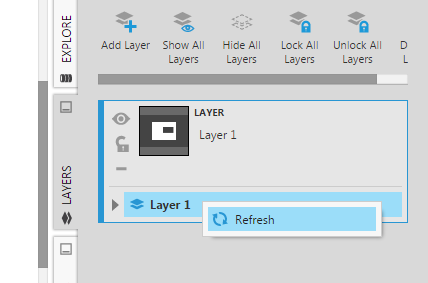 Refresh the layer's list of elements