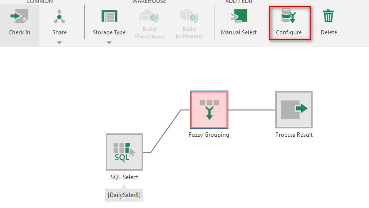 Configure the transform