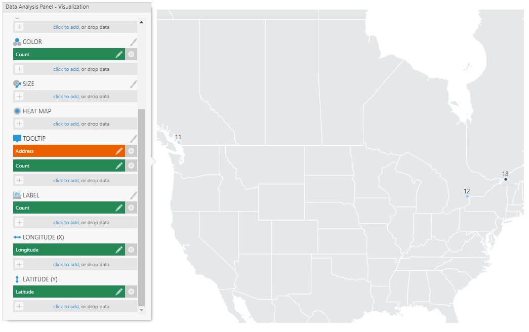 Displaying the results on a map