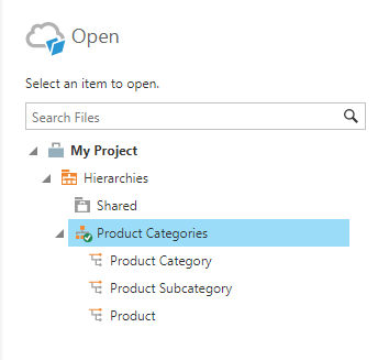 Select a hierarchy or level to use as a replacement
