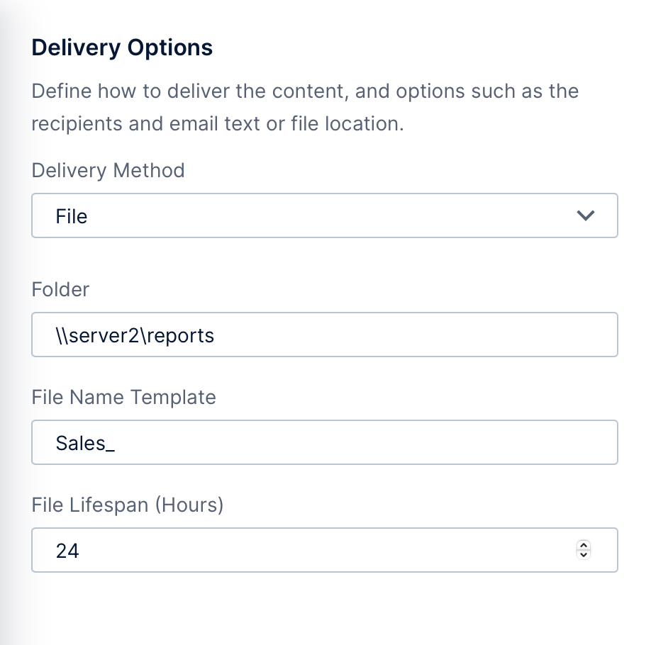 Deliver notification as a file