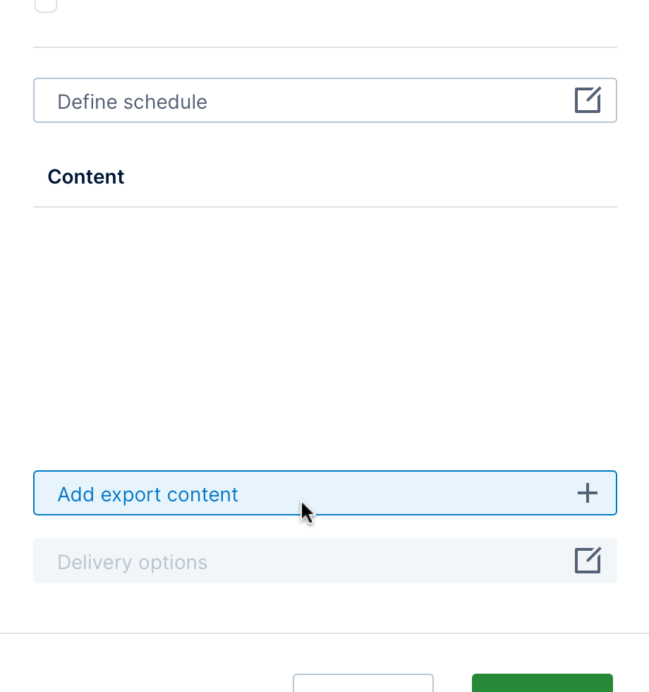 Click to add export content