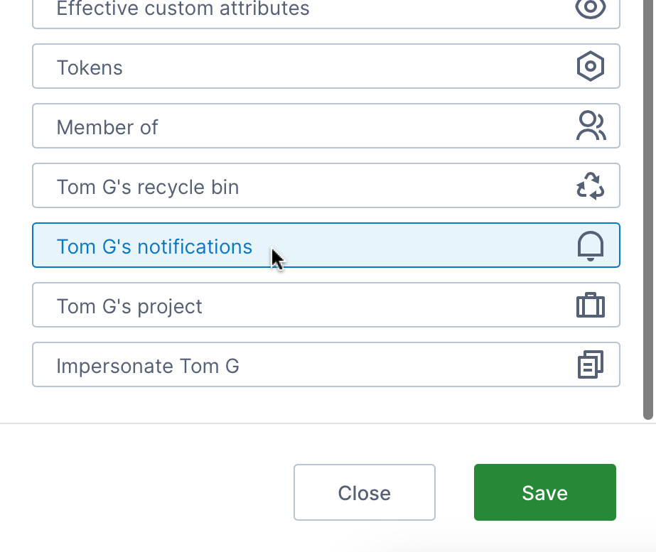 Opening a user's notifications