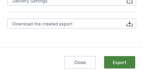 Download the export file when ready