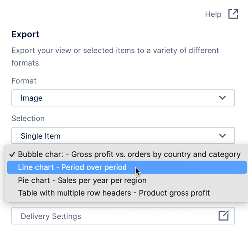 Export a single visualization as an image