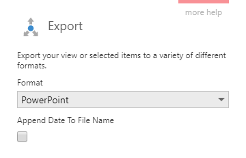 Export a dashboard to PowerPoint format