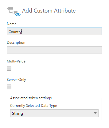 Enter a name for the custom attribute