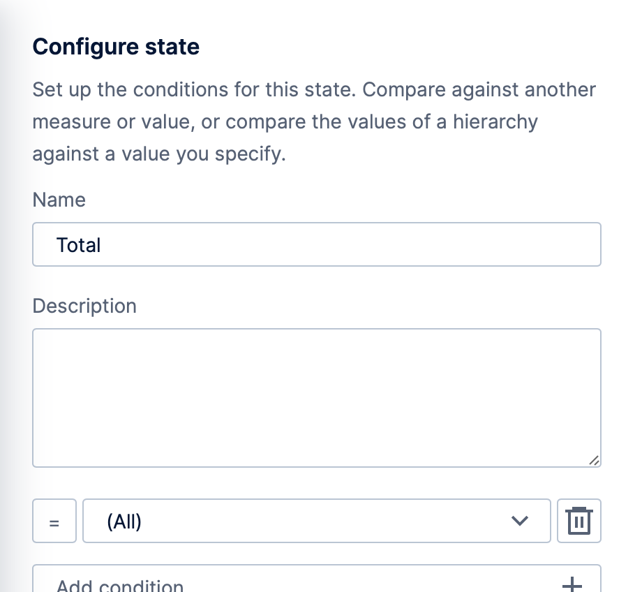 Configuring the Grand Total state
