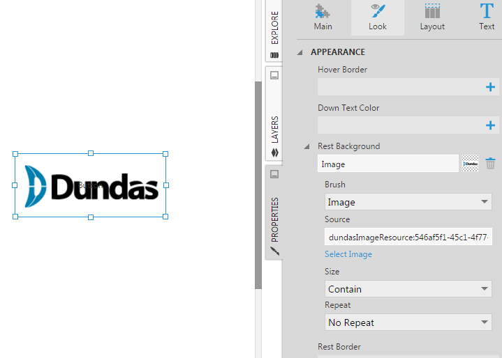 Use an image brush for the button