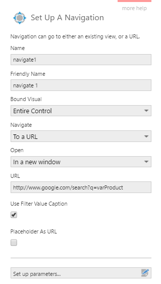Set up the navigate interaction