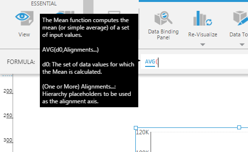 Tooltip for AVG/Mean function