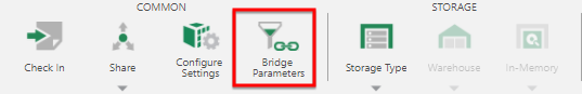 Click Bridge Parameters then add a parameter