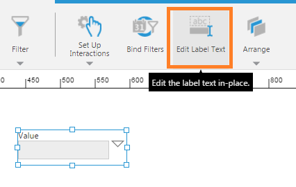 Edit the filter label text