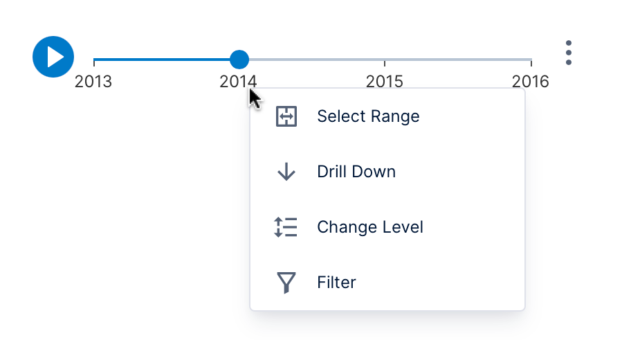 Right-clicking a play axis value
