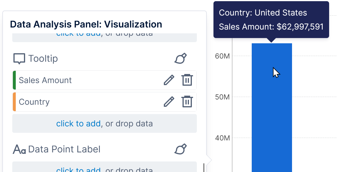 Tooltip visualization settings