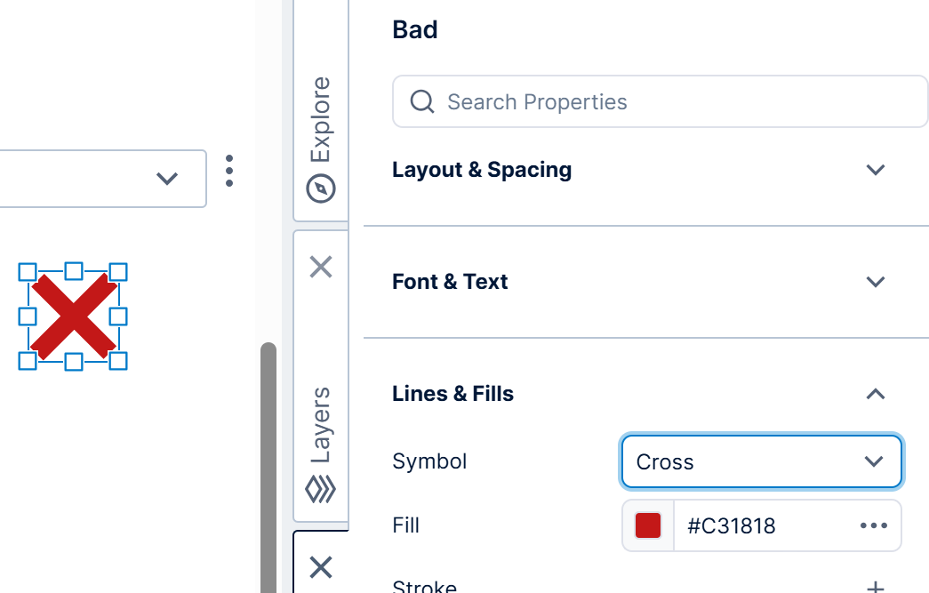 Editing a state style's appearance
