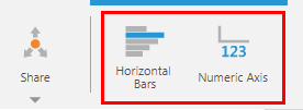 Visualization options in the toolbar