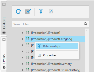 Select Relationships from the menu