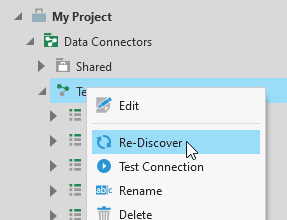 Rediscover the structure if the database changed
