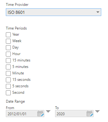 ISO 8601 calendar options