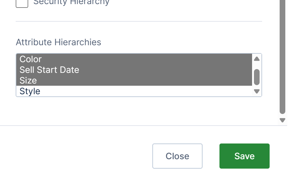 Selecting attribute hierarchies