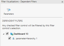 Select the dependent filter