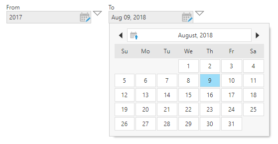 Calendar Range filter