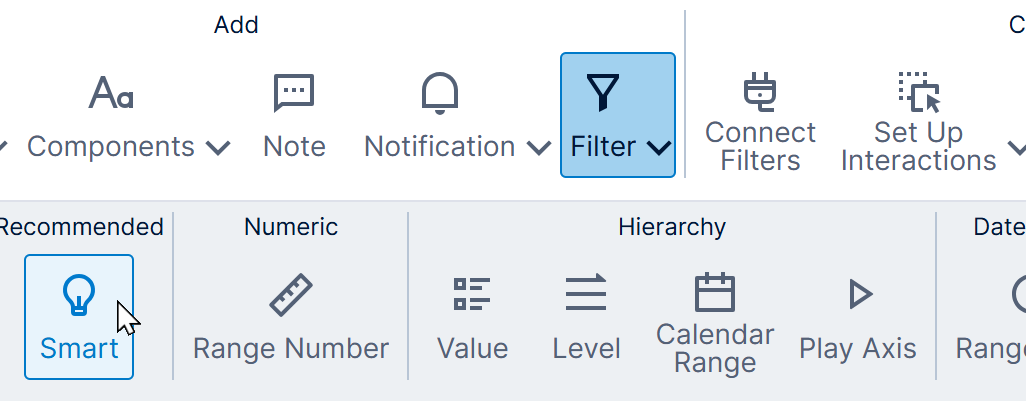 Smart filter option
