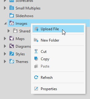 Images folder context menu