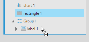 Drag and drop items in or out of groups