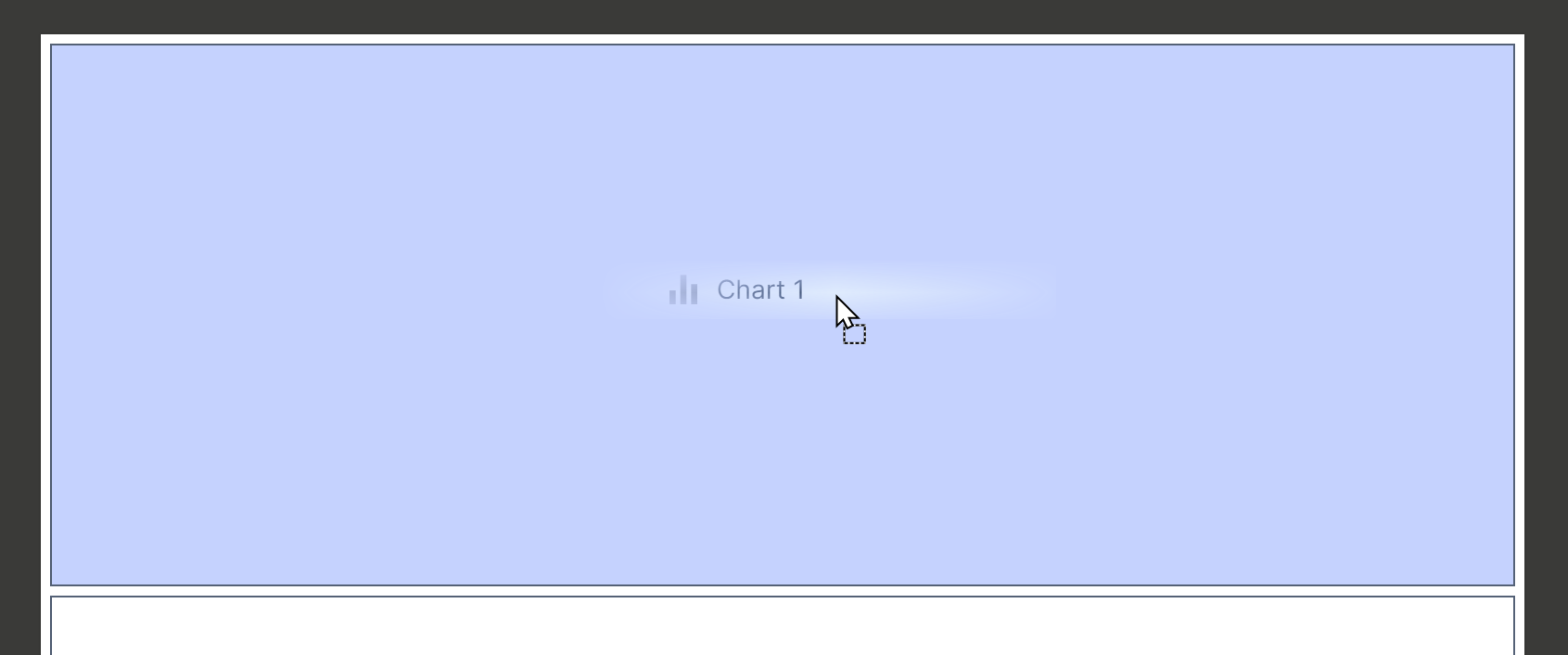 Drag chart onto grid cell