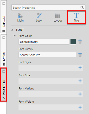 Default font settings