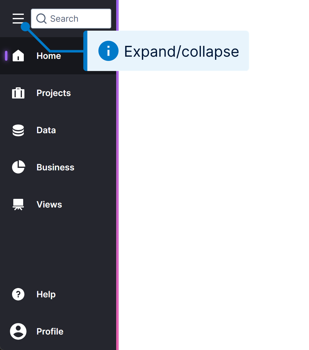 Main menu (some icons may vary)