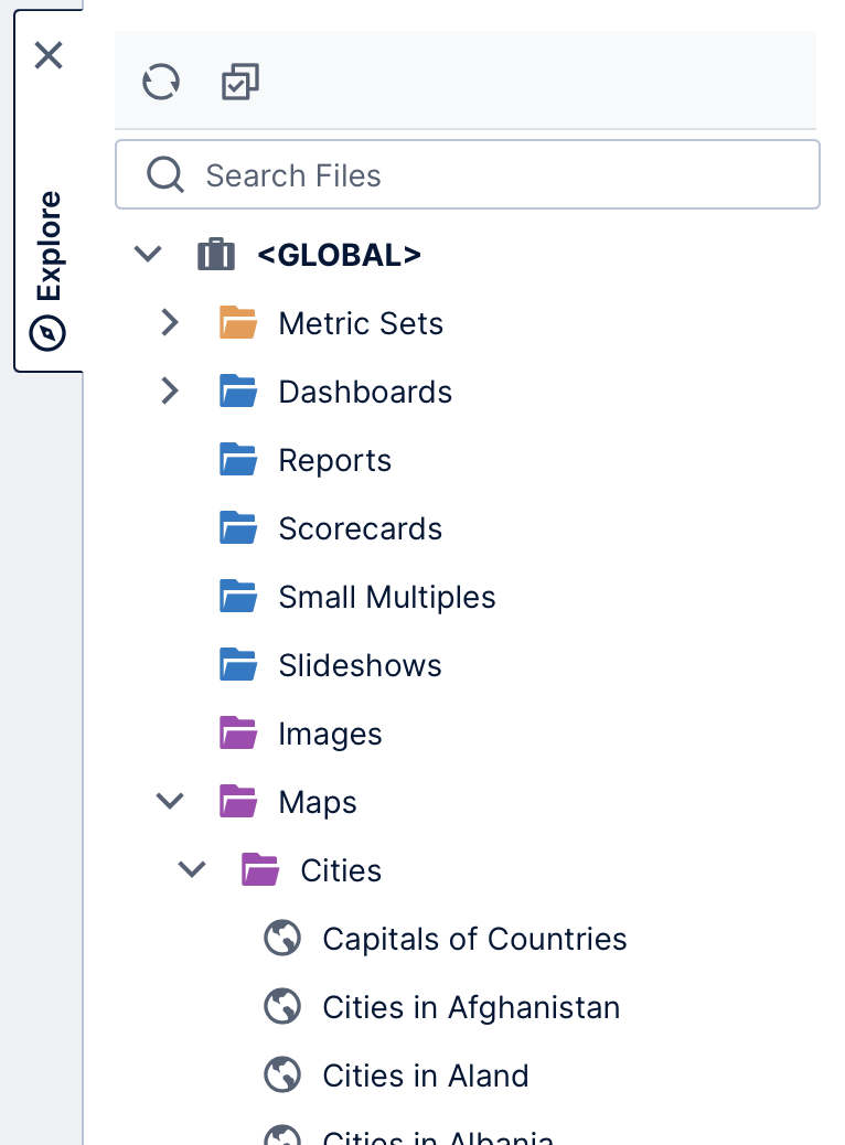 Built-in maps in the global project
